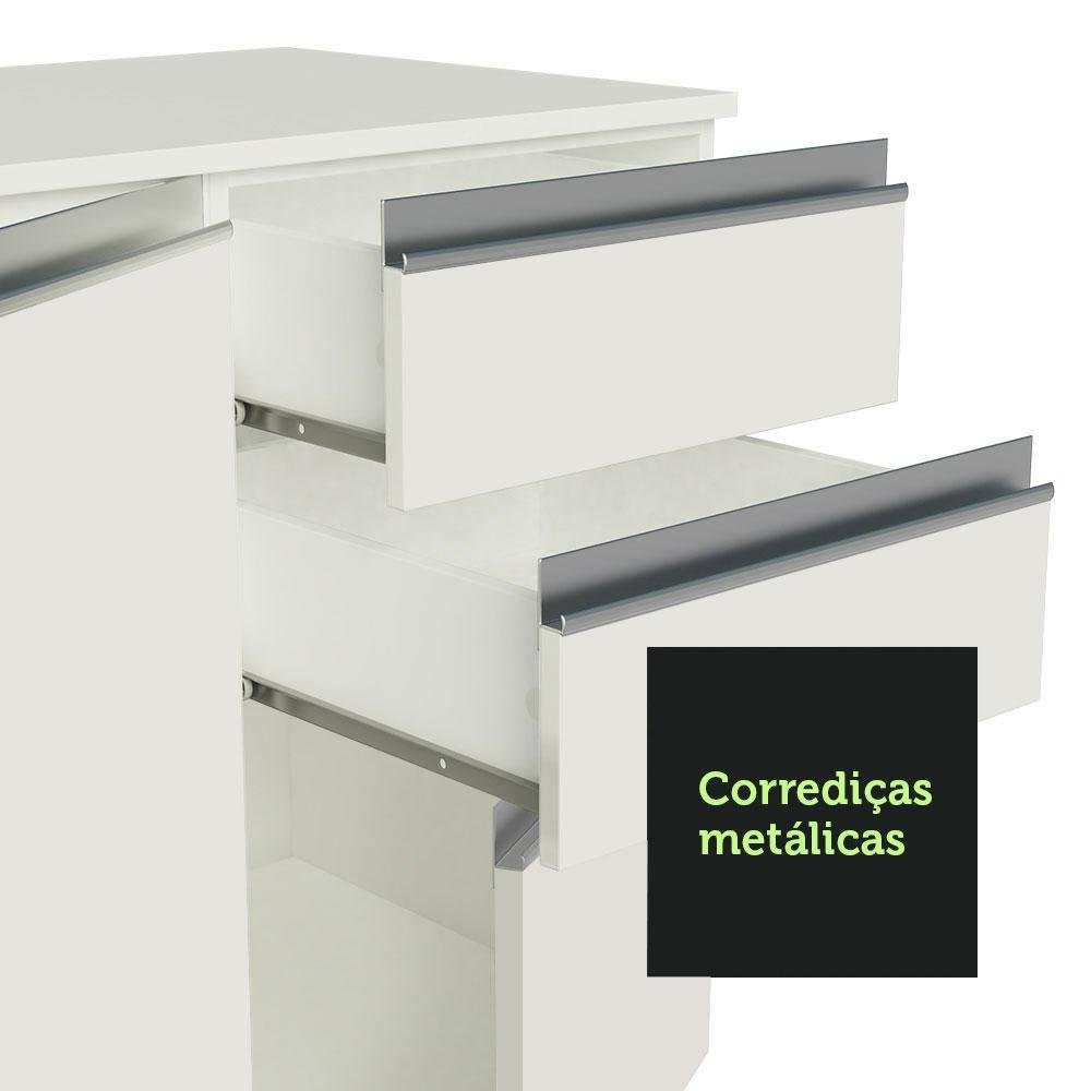 Armário de Cozinha Completa 100% MDF 300cm Branco Smart Madesa 03 - 9