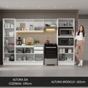 Ver imagem 6 de Armário de Cozinha Completa 100% MDF 300cm Branco Smart Madesa 03