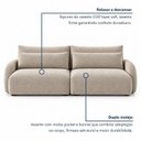 Ver imagem 6 de Sofá Cama Modular Orgânico Retrátil 4 Lugares 230cm com Base em Madeira Maciça Oxford