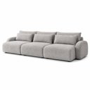 Ver imagem 2 de Sofá Cama Modular Orgânico Retrátil 4 Lugares 230cm Base Madeira Maciça Oxford
