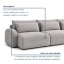 Ver imagem 7 de Sofá Cama Modular Orgânico Retrátil 4 Lugares 230cm Base Madeira Maciça Oxford