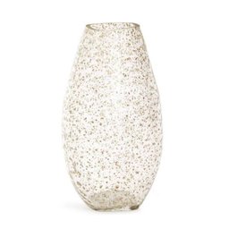 Vaso Decorativo em Vidro Pontos Dourados 24,5x14cm 18658 Mart - 1