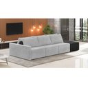 Ver imagem 6 de Sofá Ilha 3 Lugares Living 372cm Modulado Lary Veludo Cinza Pu Pto K01 - D'Rossi