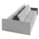 Ver imagem 4 de Sofá Ilha 3 Lugares Living 372cm Modulado Lary Veludo Cinza Pu Pto K01 - D'Rossi