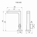 Ver imagem 2 de Torneira de Mesa para Lavatorio Fani Horus Cobre Fosco 1195 Rv450