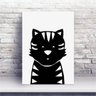 Placa MDF desenho tigre preto fundo branco - 1