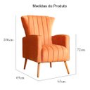 Ver imagem 7 de Kit 02 Poltrona Pés de Palito Melinda Veludo