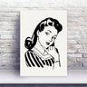 Placa MDF desenho retrô Pin-up - 1