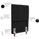 Ver imagem 3 de Cabeceira Solteiro 90cm Bell Suede Preto Rm