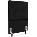 Ver imagem 1 de Cabeceira Solteiro 90cm Bell Suede Preto Rm