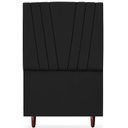Ver imagem 4 de Cabeceira Solteiro 90cm Bell Suede Preto Rm