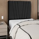 Ver imagem 2 de Cabeceira Solteiro 90cm Bell Suede Preto Rm