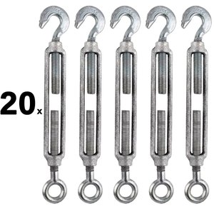 Kit 20 Esticador para Cabo de Aço Tensionar Esticar 3/16 - Starfer