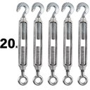 Ver imagem 1 de Kit 20 Esticador para Cabo de Aço Tensionar Esticar 3/16 - Starfer