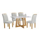 Ver imagem 2 de Conjunto Mesa Arizona 120cm com 4 Cadeiras Arizona Tampo Smart Plus com Vidro
