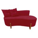 Ver imagem 1 de Namoradeira Sofá Feijão Luna Orgânica Suede Vermelho