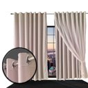 Ver imagem 3 de cortina pé direito blackout tecido Bruna 5,50 x 4,00 palha