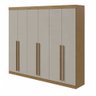Guarda-Roupa Bertha 6 Portas 2 Gavetas - Lopas - AMENDOA CLEAN/OFF WHITE - 1
