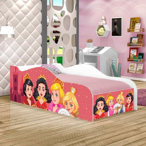 Mini Cama Fun Princesas Medievais Infantil com Colchão