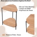Ver imagem 6 de Mesa Lateral Organica Pe Metal Preto Hanover 28016 Artesano Hanover Preto