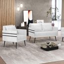 Ver mais imagens de Kit 01 Namoradeira e 01 Poltrona Corano Branco