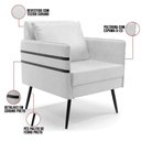 Ver imagem 4 de Kit 01 Namoradeira e 01 Poltrona Corano Branco