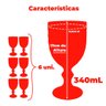 Conjunto de Taças de Vidro Transparente 6 peças 340ml Galaxy - Casambiente - 5