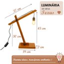 Ver imagem 4 de Abajur de Mesa Vintage em Madeira Articulado Moderno