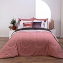 Ver imagem 4 de Kit 7 Peças Edredom Casal Queen Colorful Linho e Hipercal 400 Fios  Rosê