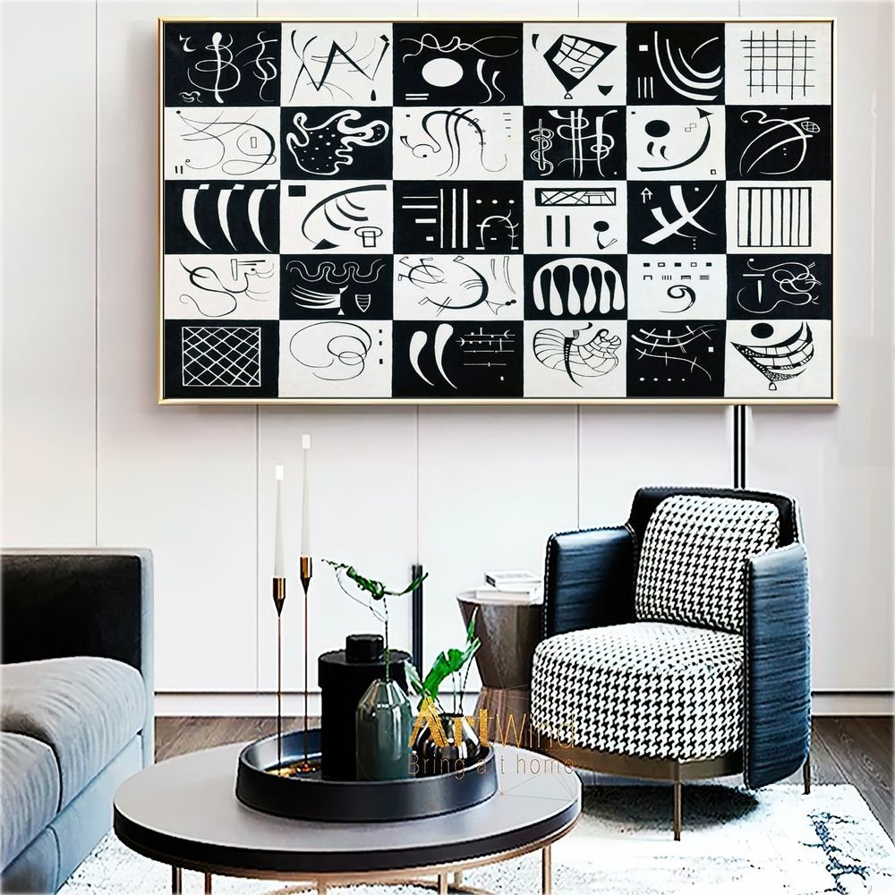 Quadro Decorativo Wassily Kandinsky Trinta 1937:90x60 cm/BORDA