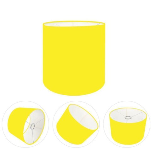 Cúpula Abajur e Luminária Cilíndrica Vivare Cp-7005 Ø18x18cm - Bocal Nacional Amarelo
