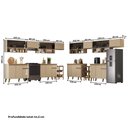 Ver imagem 5 de Armário de Cozinha Completa Atlanta Link com Vidro Carraro Amêndoa