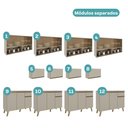 Ver imagem 4 de Armário de Cozinha Completa Atlanta Link com Vidro Carraro Amêndoa