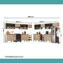 Ver imagem 7 de Armário de Cozinha Completa Atlanta Link com Vidro Carraro Amêndoa
