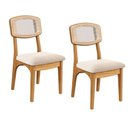 Ver imagem 6 de Mesa de Jantar 135cm com 4 Cadeiras Dalla Costa 100%mdf Cor:off White com Freijó e Bege Rústico;