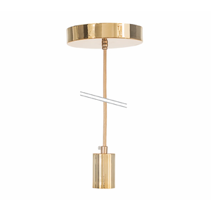 Pendente Metallum Dourado 1xe27 Canopla e Cabo Dourado - G-light