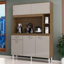 Ver imagem 2 de Cozinha Compacta Duda em Mdp 5 Portas 1 Gaveta Poquema Castanho Off White