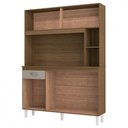 Ver imagem 3 de Cozinha Compacta Duda em Mdp 5 Portas 1 Gaveta Poquema Castanho Off White