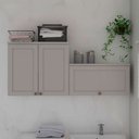 Ver imagem 1 de Armário Multiuso Acquaflex 3 Portas Clean Branco Fosco/fendi - Genialflex