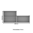 Ver imagem 4 de Armário Multiuso Acquaflex 3 Portas Clean Branco Fosco/fendi - Genialflex