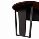 Ver imagem 5 de Mesa de Reunião Orgânica 180x105cm com Caixa de Tomadas e Pés em Metal Corporate Marrom/Louro