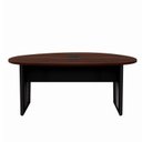 Ver imagem 3 de Mesa de Reunião Orgânica 180x105cm com Caixa de Tomadas e Pés em Metal Corporate Marrom/Louro