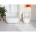 Ver imagem 2 de Kit Namoradeira + Poltrona Bia Bouclé ? Estopar Conforto, Estilo e Sofisticação para Sala e Lounge