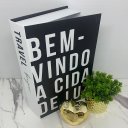 Ver imagem 3 de Livro decorativo, vaso cerâmico dourado e coração trabalhado