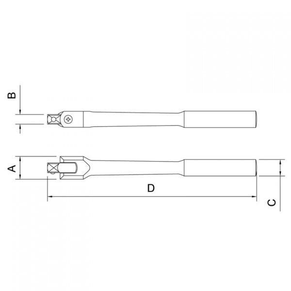 Cabo Articulado 6" Encaixe 1/4" Tramontina PRO - 2