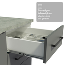 Ver imagem 6 de Conjunto Gabinete para Banheiro 120cm 3 Portas 3 Gavetas Branco/Cinza Agata Madesa 01