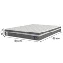 Ver imagem 6 de Cama Box Baú Colchão Casal Molas Ensacadas Euro In Up 138x188x67cm Cinza - Branco Probel Cinza-