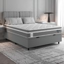 Ver imagem 4 de Cama Box Baú Colchão Casal Molas Ensacadas Euro In Up 138x188x67cm Cinza - Branco Probel Cinza-