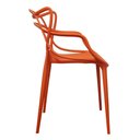 Ver imagem 4 de Kit 4 Cadeiras Empilhável Inmetro Aviv Master Allegra Fratini Polipropileno Laranja Suporta 182kg