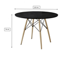 Ver imagem 3 de Mesa de Jantar Eames Wood Tampo Madeira Preto 110 Cm